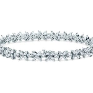 Tiffany & Co. Victoria cluster platinum diamond bracelet 6.01ct VS-F